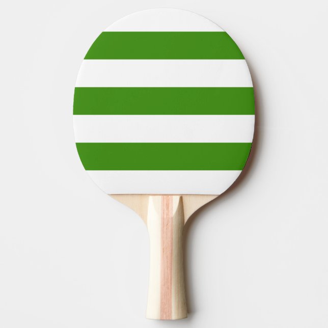 Raquette De Ping Pong Blanc moderne, bande verte (Devant)