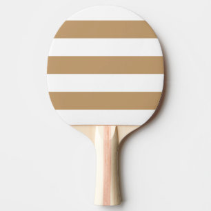 Raquette De Ping Pong Blanc moderne, rayure Brown de chameau