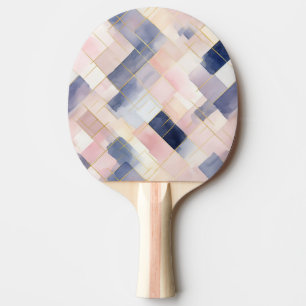 Raquette De Ping Pong Bleu blanc rose Carrés