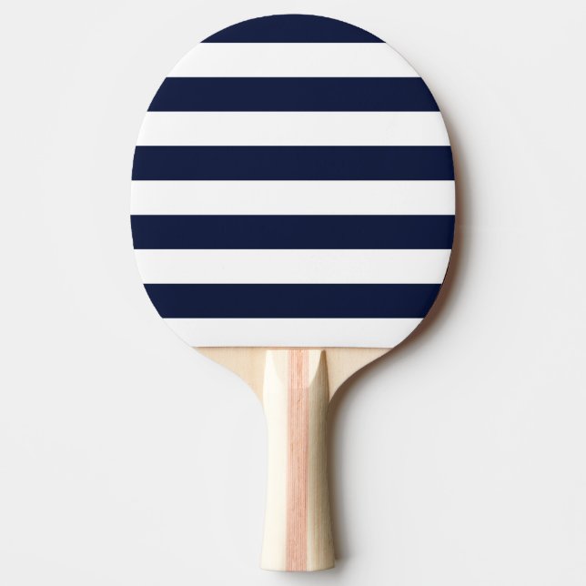 Raquette De Ping Pong Bleu et blanc de la marine de minuit (Devant)