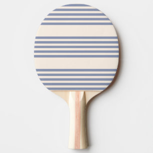 Raquette De Ping Pong Bleu gris et beige cinq rayures motif
