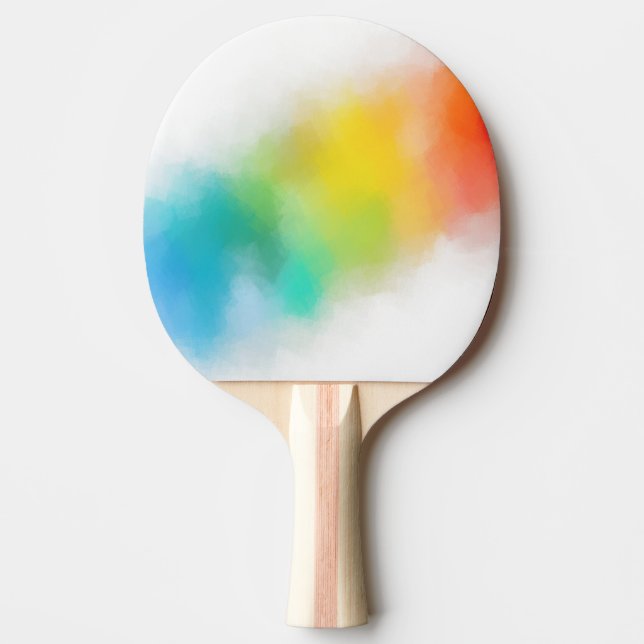 Raquette De Ping Pong bleu moderne violet jaune vert rose rouge arc-en-c (Devant)