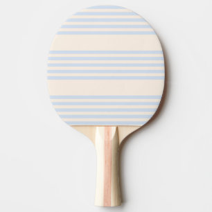 Raquette De Ping Pong Bleu pâle et beige cinq rayures motif
