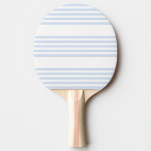 Raquette De Ping Pong Bleu pâle et blanc cinq bandes motif