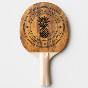 Raquette De Ping Pong Bloc de découpage Crête de mariage à l'ananas & No