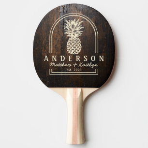 Raquette De Ping Pong Bloc de découpe sombre en ananas pour arche de mar