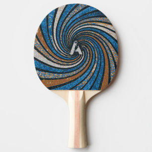 Raquette De Ping Pong Blue and Gold