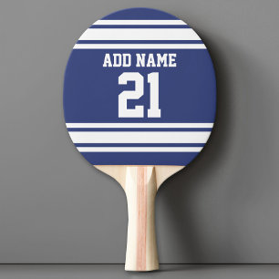 Raquette De Ping Pong Blue and White Sports Jersey Nom personnalisé Numé