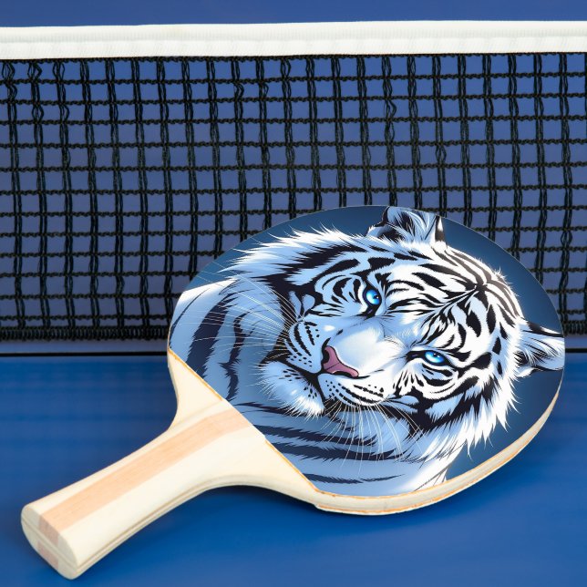 Raquette De Ping Pong Blue eyed White Tiger (Insitu)