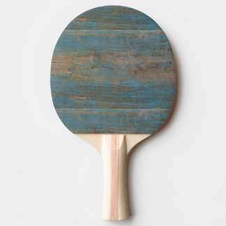 Raquette De Ping Pong Blue Faux Beach Bois Texture
