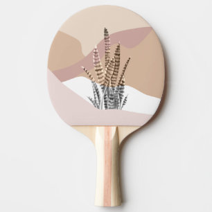 Raquette De Ping Pong Boho Abstrait Moderne Succulente