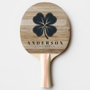 Raquette De Ping Pong Bois de frêne clair Trèfle à quatre feuilles avec 