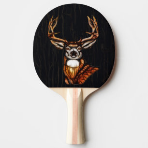 Raquette De Ping Pong Bois foncé noir cerf rustique pays unique