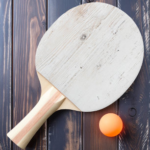 Raquette De Ping Pong Bois peint en blanc