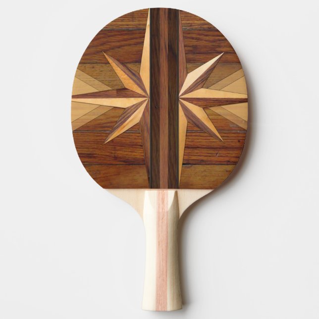 Raquette De Ping Pong Bois rustique rétro (Devant)