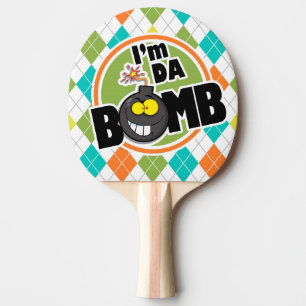 Raquette De Ping Pong Bombe À Da ! Motif Jacquard coloré