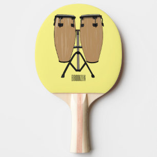 Raquette De Ping Pong Bongo, dessin animé de batterie