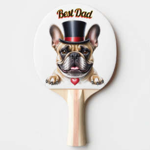 Raquette De Ping Pong Bouledogue français Papa Fête des Pères Bulldogue