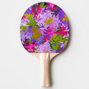 Raquette De Ping Pong Bouquet de couleurs Conception d'art abstrait colo