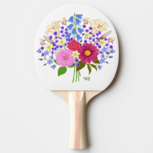 Raquette De Ping Pong Bouquet de fleurs