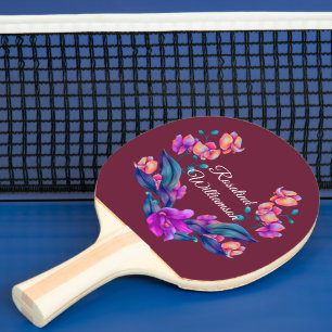 Raquette De Ping Pong Bouquet d'Orchidée Vibrante Personnaliser avec Nom