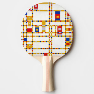 Raquette De Ping Pong Broadway Boogie Woogie   Piet Mondrian  
