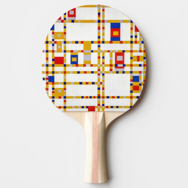 Raquette De Ping Pong Broadway Boogie Woogie | Piet Mondrian | (Devant)