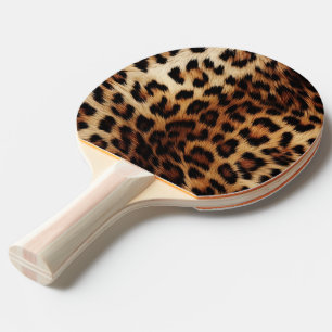 Raquette De Ping Pong Brown Crème léopard animal
