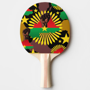 Raquette De Ping Pong Burkina Faso Carte, drapeau et première révolution