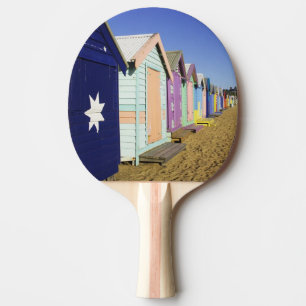 Raquette De Ping Pong Cabanes de bain, plage de Middle Brighton, Port
