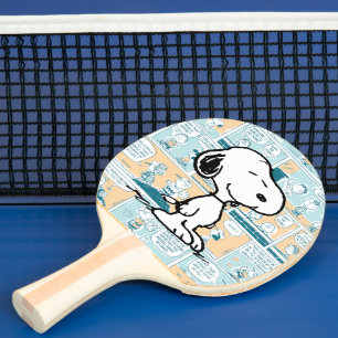 Raquette De Ping Pong cacahuètes   Snoopy Comic Motif