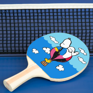Raquette De Ping Pong cacahuètes Snoopy & Woodstock Hot Air Balloon