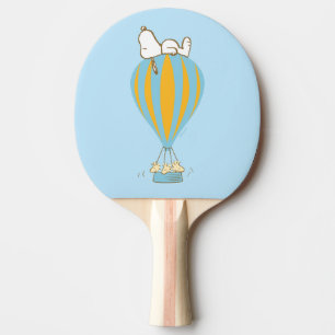 Raquette De Ping Pong cacahuètes Snoopy & Woodstock Hot Air Balloon