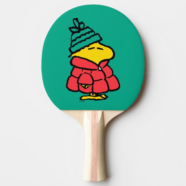 Raquette De Ping Pong cacahuètes | Veste d'hiver de Woodstock Puffy (Devant)
