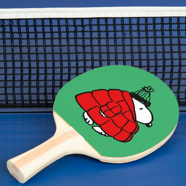 Raquette De Ping Pong cacahuètes | Veste Snoopy Red Puffer (Insitu)