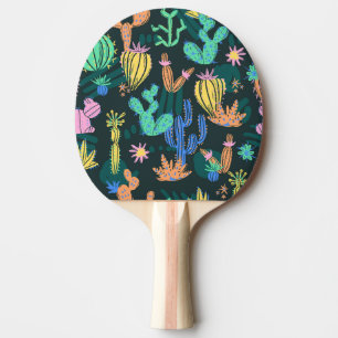 Raquette De Ping Pong Cactus dessiné à la main : sans couture scandinave