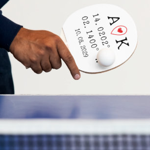 Raquette De Ping Pong Cadeau de la Saint-Valentin de la première date au