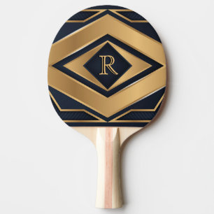 Raquette De Ping Pong Cadeau de sport élégant à monogramme géométrique o