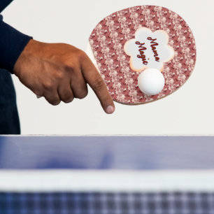 Raquette De Ping Pong Cadeau floral personnalisé et sur mesure pour la f