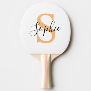 Raquette De Ping Pong Cadeau personnalisé avec un nom écriture élégante
