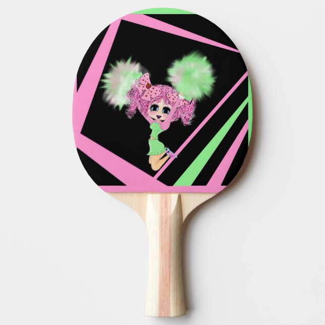 Raquette De Ping Pong Cadeaux Pom-pom girl personnalisés (Devant)