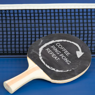Raquette De Ping Pong Café. Ping Pong. Répéter. Phrase personnalisée