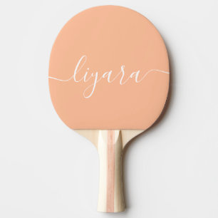 Raquette De Ping Pong Calligraphie du nom de fuzz