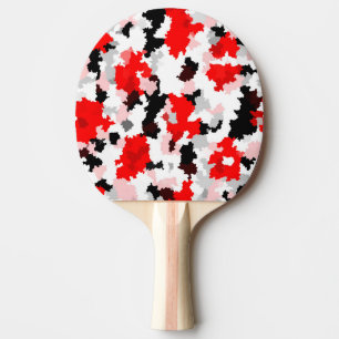 Raquette De Ping Pong Camo noir rouge noir noir Conception abstraite