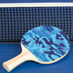 Raquette De Ping Pong Camouflage bleu
