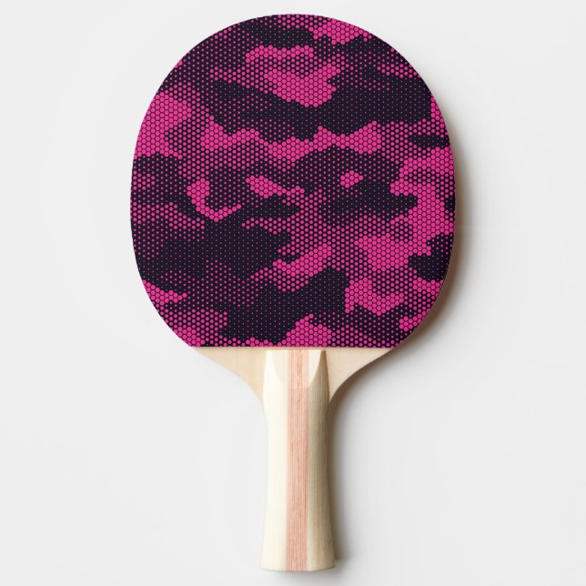 Raquette De Ping Pong Camouflage hexagonal, texture militaire arrière -  (Devant)