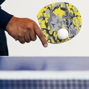 Raquette De Ping Pong Camouflage jaune et gris, Militaire, Armée