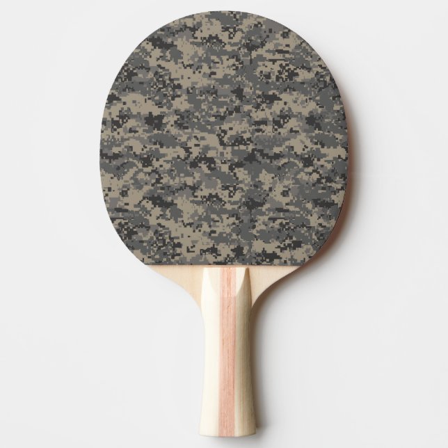 Raquette De Ping Pong Camouflage numérique armée pixel photo imprimé (Devant)