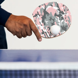 Raquette De Ping Pong Camouflage rose et gris, Militaire, Armée