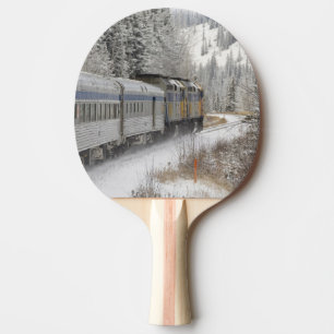Raquette De Ping Pong Canada, Alberta. Train des neiges de VIA Rail entr